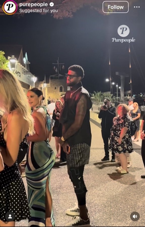 乔治戴着护膝在夜店门口排队 美媒调侃：他也太不认真了😂